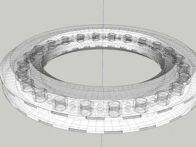 Viman ring with hole in middle 3D model