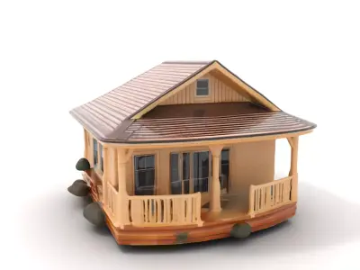 Charming Cottage model pack Low-poly 3D model