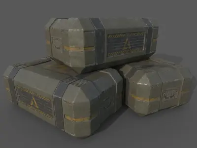 Sci-Fi Cargo Low-poly 3D model
