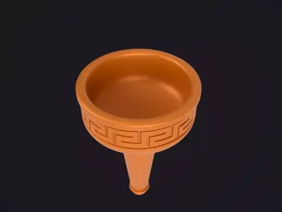 Stylized Greek Torch 3D model