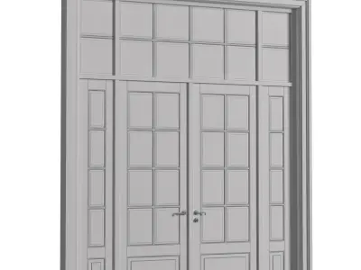 External Entrance classical street Doors 3D model