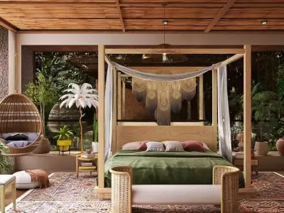 boho bedroom 3D print model