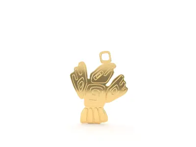 Native American pendant 02  Bird 3D print model