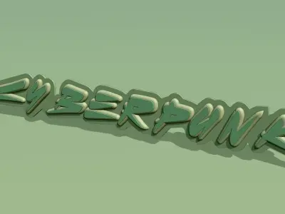 Cyberpunk Neon Sign - Futuristic Sci-Fi Light Asset Low-poly 3D model