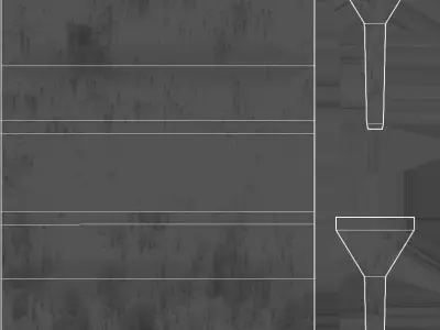 Concrete Barrier Low-Poly - PBR  Game-Ready Low-poly 3D model