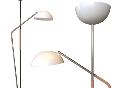 PAVO CHAMPAGNE BRASS DOUBLE FLOOR LAMP 3D model