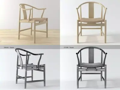 PP56 PP66 The Chinese Chair 3D model