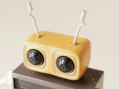 Robot V14 Low-poly 3D model