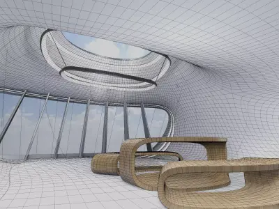 Sci fi interior 3D model