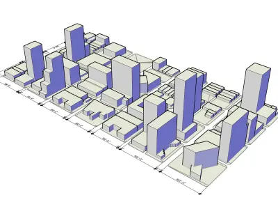 Low-Poly Modular City Low-poly 3D model