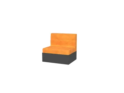 Box Sofa v1 003 Low-poly 3D model
