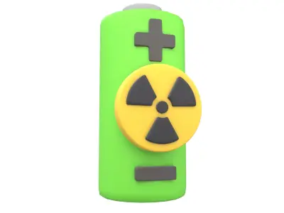 Nuclear Battery Icon v1 001 Low-poly 3D model
