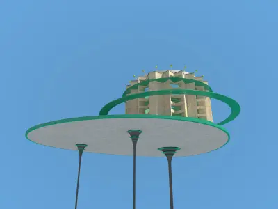 Futuristic Architecture Skyscraper 08 3D model