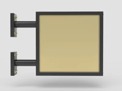 Square Signboard 3D model