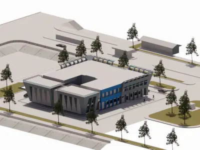 Futuristic Skyscraper-Building office-Modern office 3D model purchase