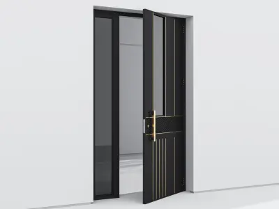 Aluminium door 282 3D model