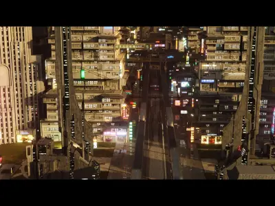  Cyberpunk Asian City Scene 