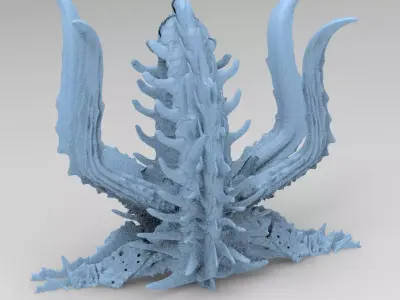 Alien Dragon God Bone Structure 2  3D model