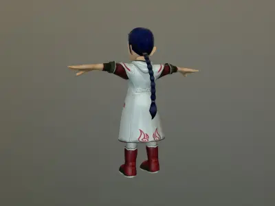 Game ready soldier character Low-poly 3D model