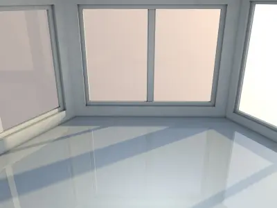 Sci Fi Room Low-poly 3D model 16