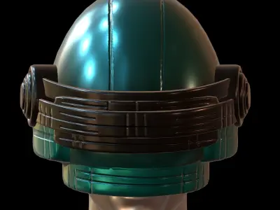 Gas mask helmet 3d model scifi Low-poly  Low-poly 3D model 290