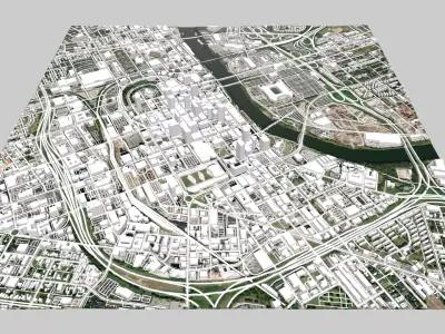 Cityscape Nashville Tennessee USA 3D model