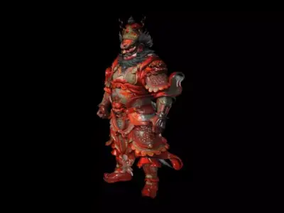 China Zhong Kui warrior  heavenly king night demon door god 3D model