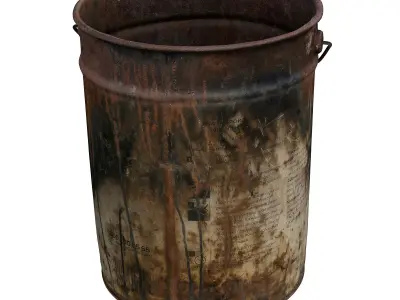 Old paint barrel 3D model