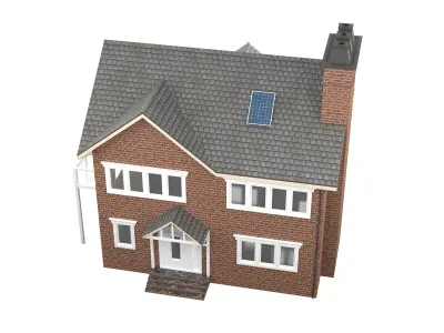 British House Design 05 Low-poly 3D model