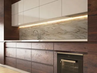 kitchen 5 with cabinets and sink 3D model