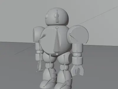 Cute Robot Low-poly 3D model