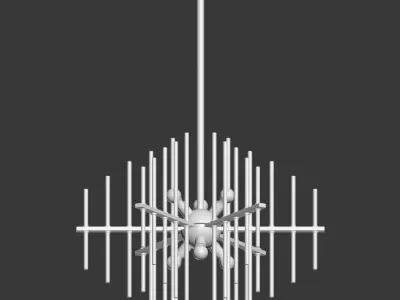 Yoselin 6 Light Chandelier 3D model