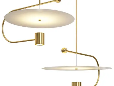 Float Geometric Led Chandelier 3D model