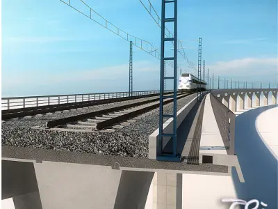 RAILWAY VIADUCT SECTION 3D model