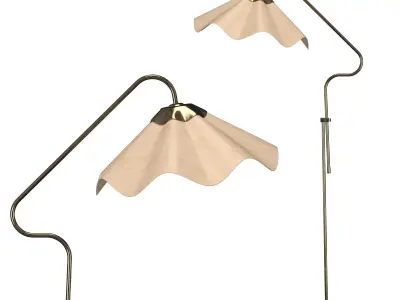 Adjustable Floor Lamp Sweden 1960s 3D model