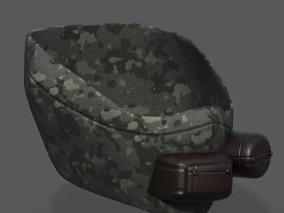 Gas mask respirator scifi futuristic  Low-poly 3D model