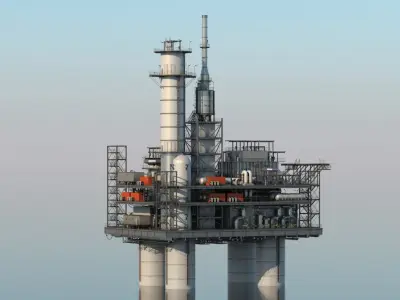 Oil Rig Platform 3D model