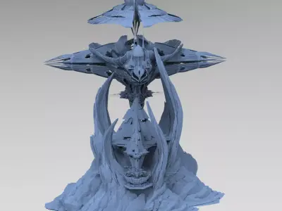 Dark Shroom tech Tower A  3D model