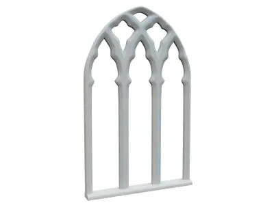 Medieval window Low-poly 3D model