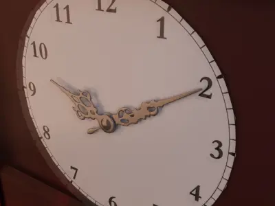 Wall Clock Pendulum 3D model