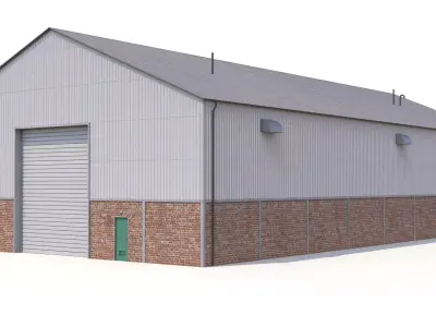 Industrial Building 43 PBR Low-poly 3D model