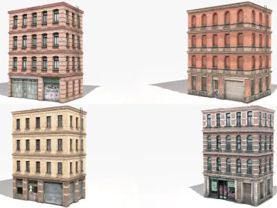  Apartment Building and Townhouse - 100 Models Collection 