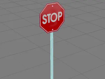 Sign Stop Max2011 3D model
