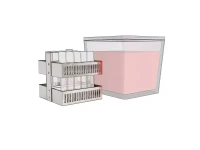  Stainless Steel Slide Staining Rack Free SKP DAE OBJ Blend  Free 3D model