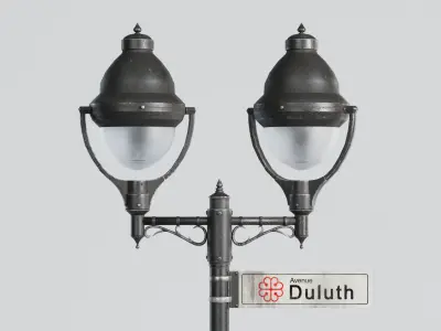 Street Lamp Montreal Low-poly 3D model