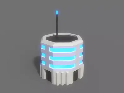 PBR Sci-Fi Building A13 Low-poly 3D model