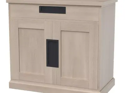 Mercana Braxton 2 Door Accent Cabinet 69931 3D model