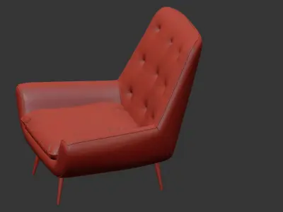 LOUNGE CHAIR GLODIS WHISKEY 3D model