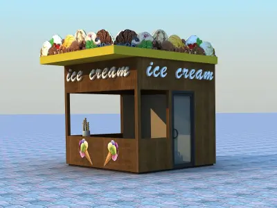 Ice Cream Shop 3D model buy