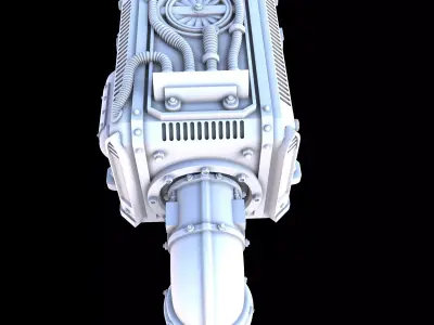 Sci-Fi Industrial Ventilation - Terrain for 28mm 32mm Wargames 3D print model